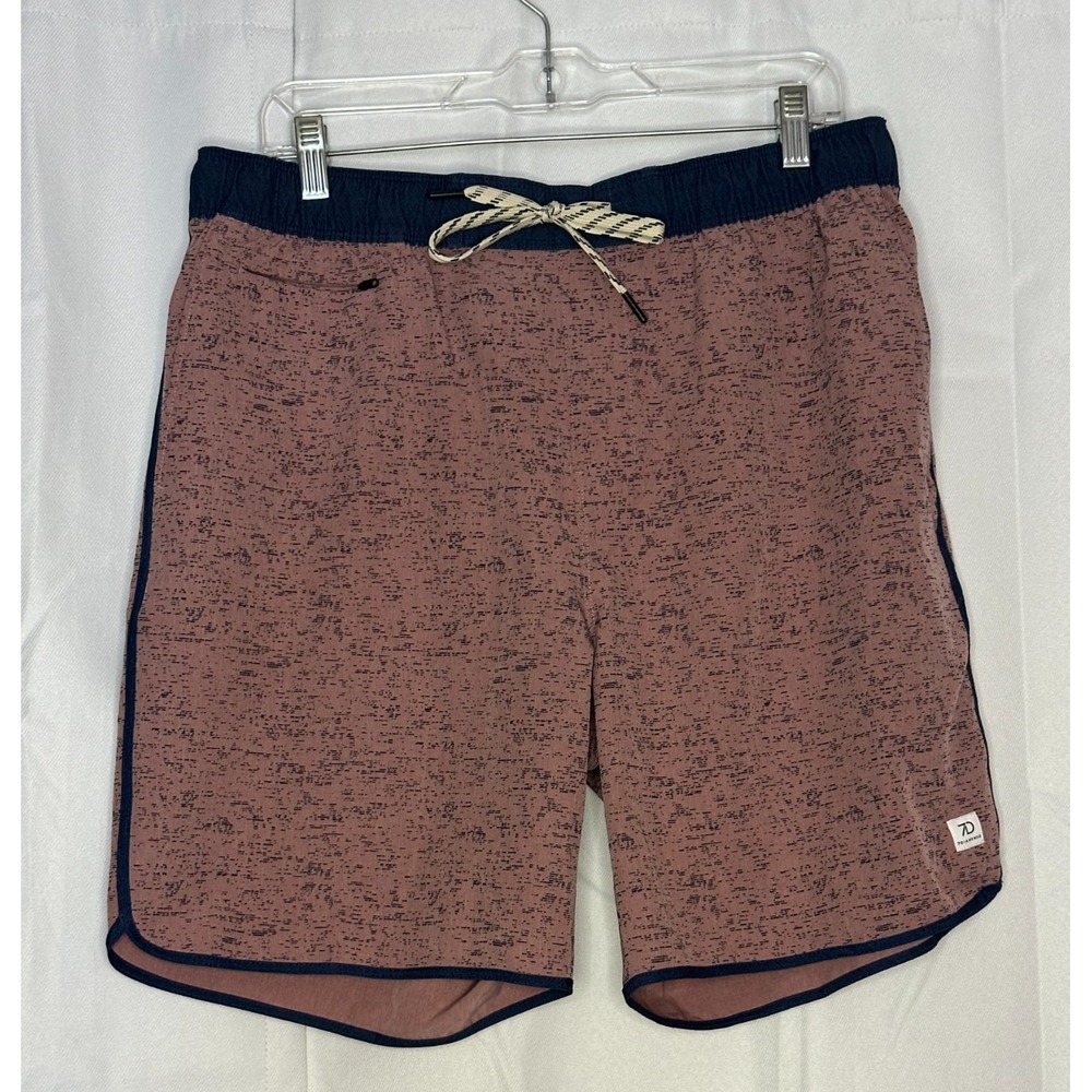 7 Diamonds Core Active Short Mens XL 34x8 Mauve Navy Athletic STS-1296